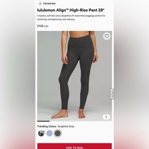 Lululemon high-rise Align “28 Legging
